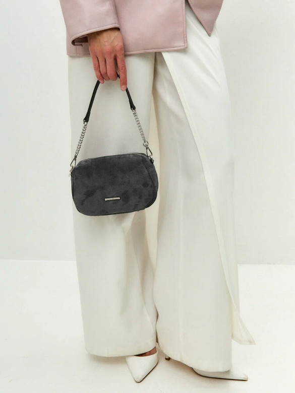 Сумка FIATO 2852 замша серая