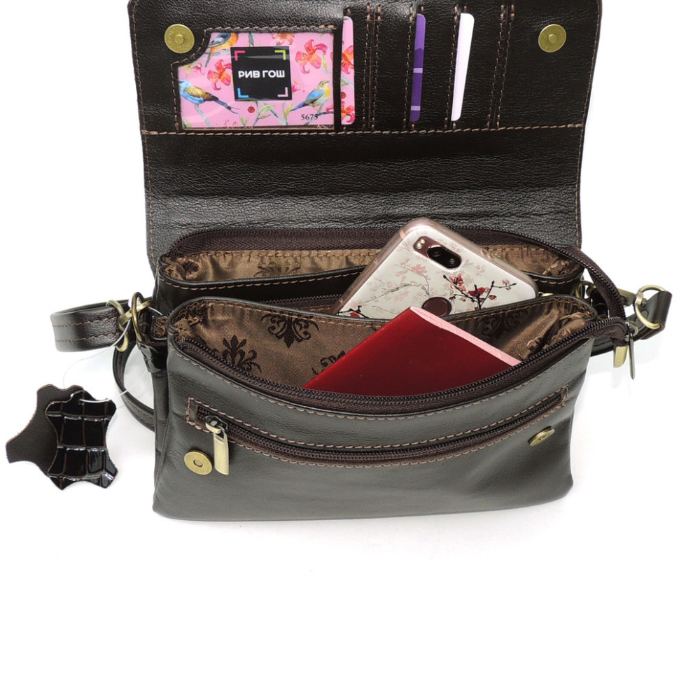 Коричневая женская кожаная сумка Natalia Kalinovskaya «Кора» Коричневая женская кожаная сумка Natalia Kalinovskaya «Кора»