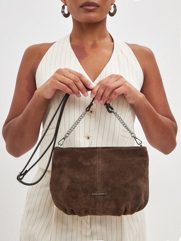 Сумка FIATO 2719 замша шоколад