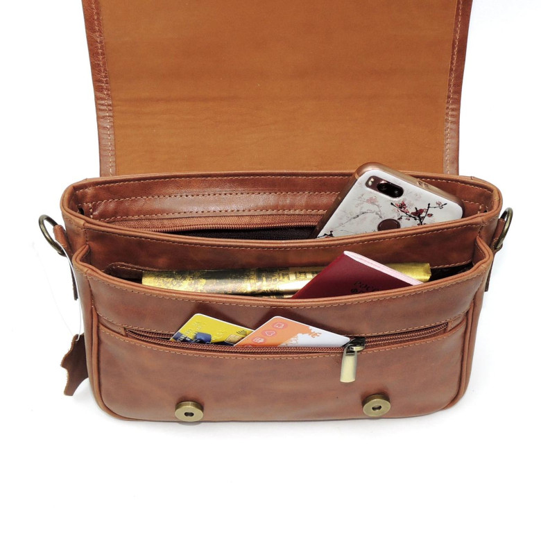 Женская сумка Natalia Kalinovskaya, «Спринг» с тиснением рыжая 