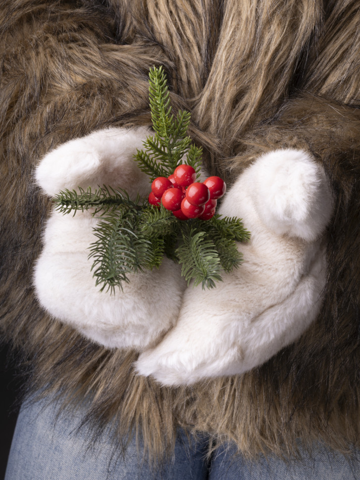 Варежки женские Baggins иск.мех св.бежевые