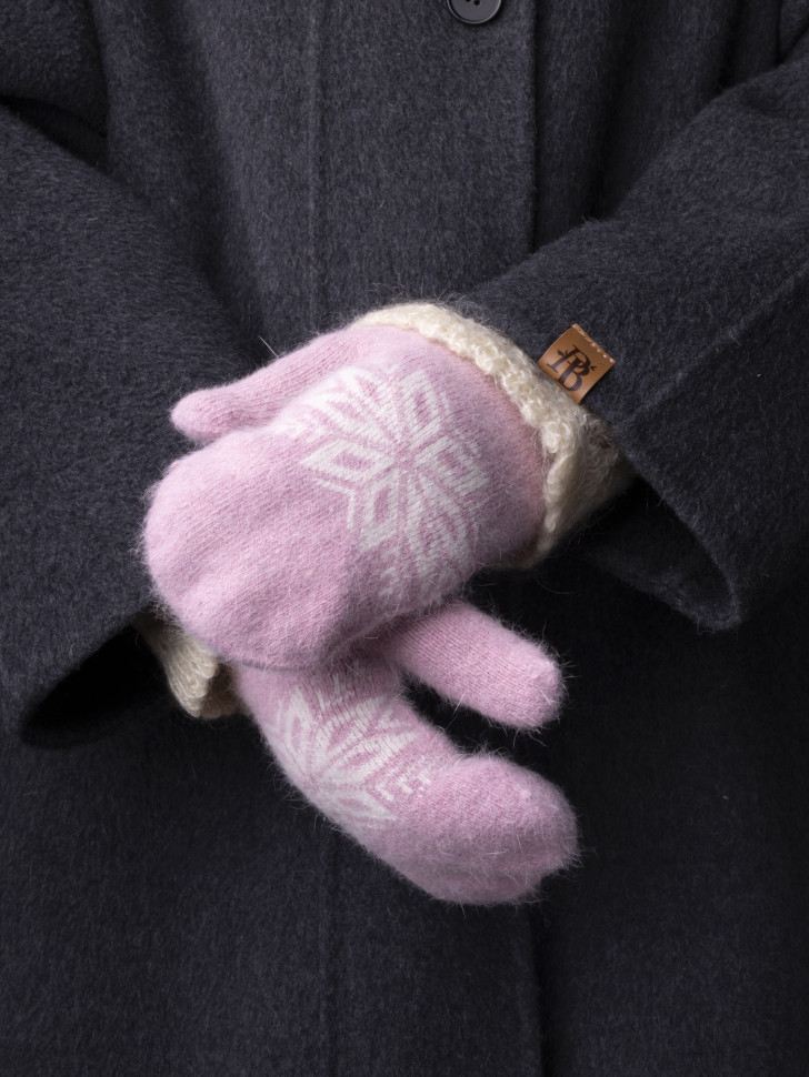 Варежки женские Корона 3046 розовые