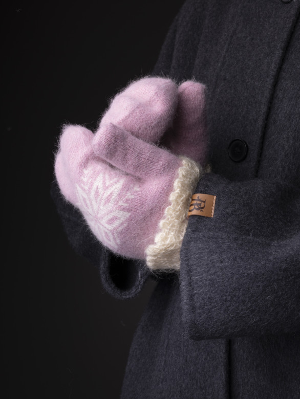 Варежки женские Корона 3046 розовые