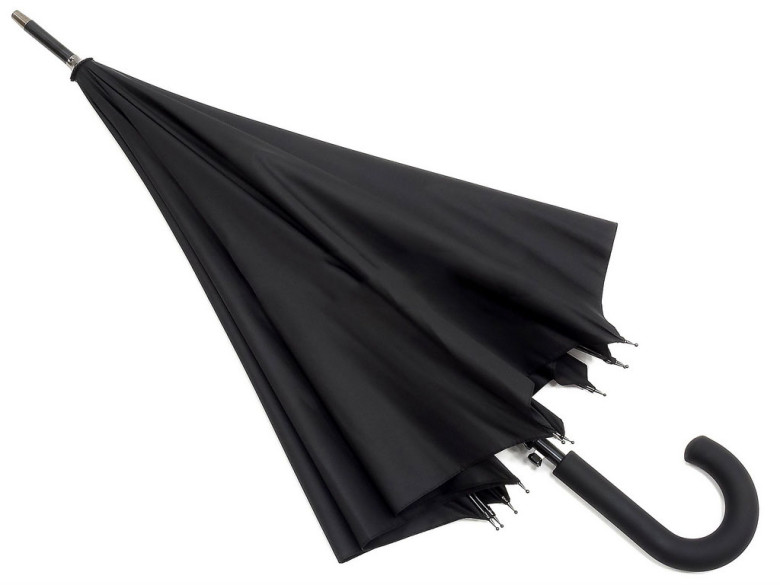 Зонт-трость мужской Euroclim 301, 10 спиц, ручка крюк софт-тач