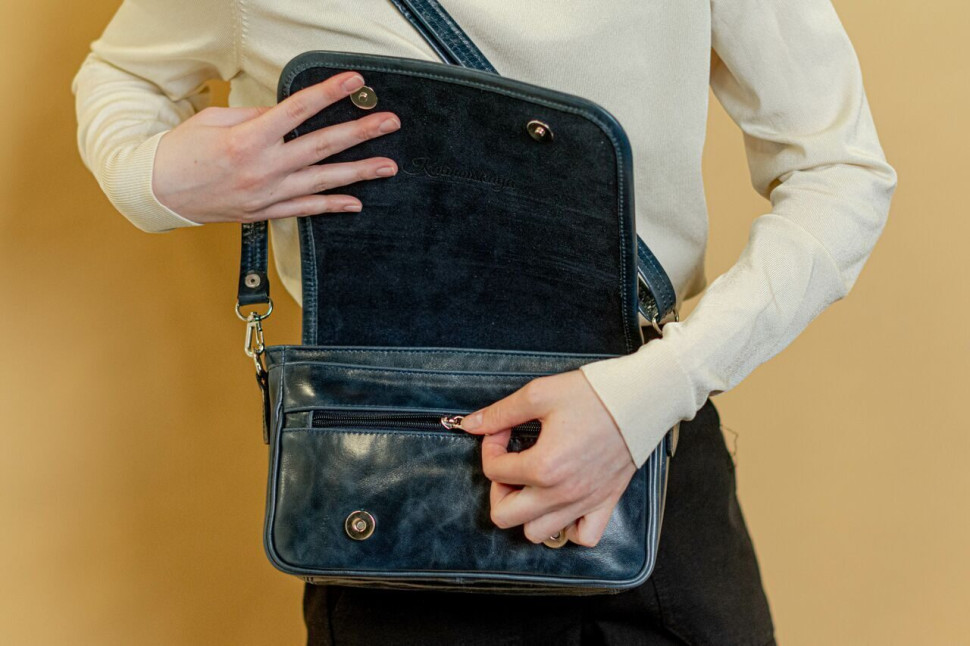 Сумка женская Natalia Kalinovskaya, С93 «Рей» синяя Сумка женская Natalia Kalinovskaya, С93 «Рей» синяя