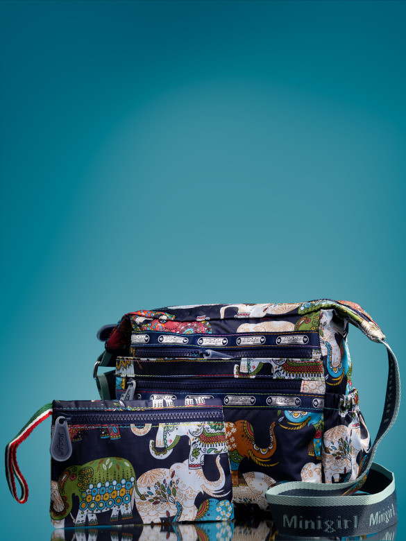 Сумка женская Minigirl S3016 слон тёмно-синяя