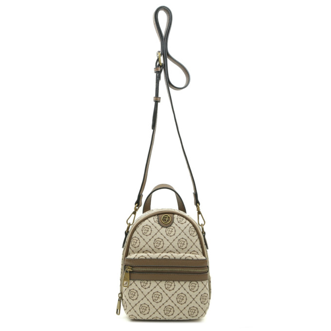 Сумка-рюкзак FABRETTI FMMW233579-12 коричневый принт Сумка-рюкзак FABRETTI FMMW233579-12 коричневый принт