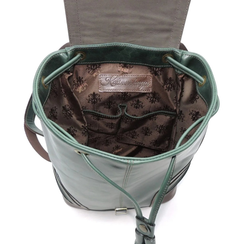 Рюкзак женский Natalia Kalinovskaya, "Стасия" зеленый/коричневый Рюкзак женский Natalia Kalinovskaya, "Стасия" зеленый/коричневый