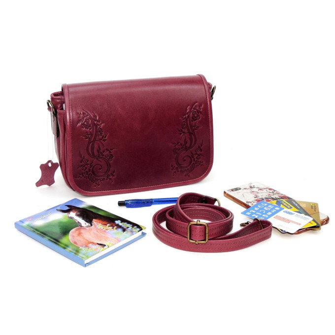 Женская сумка Natalia Kalinovskaya, «Дейли» бордовая Женская сумка Natalia Kalinovskaya, «Дейли» бордовая