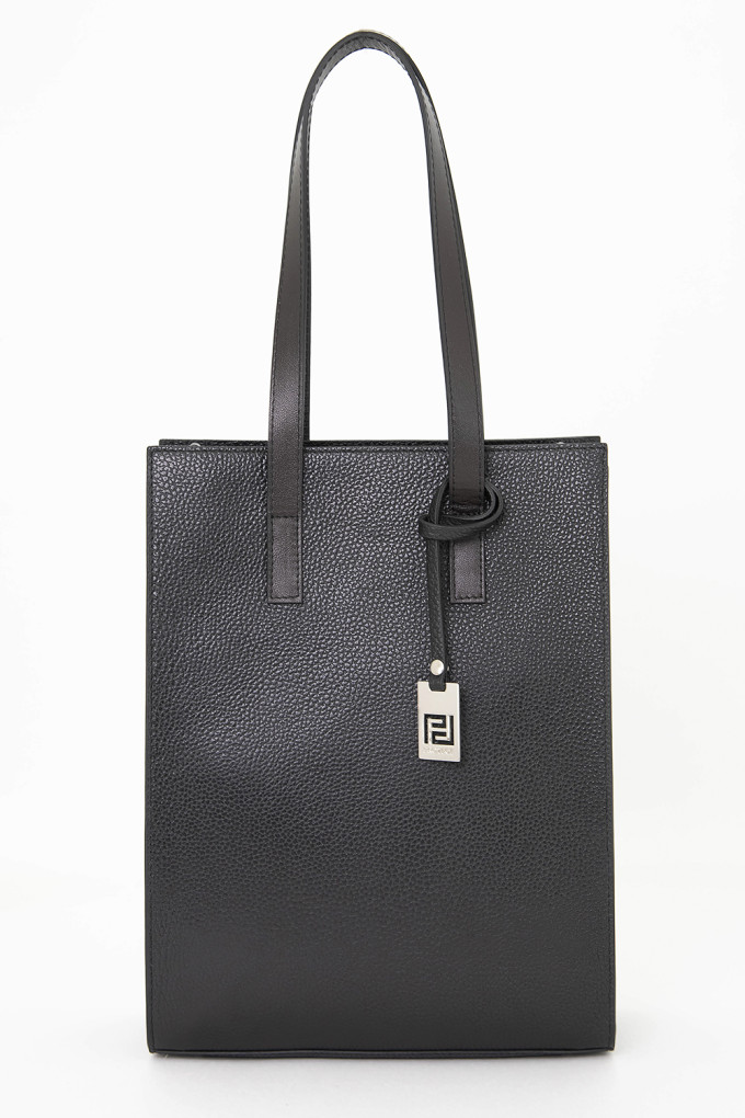 Сумка Protege Ц-594 чёрный флотер+коричневая гладкая Сумка Protege Ц-594 чёрный флотер+коричневая гладкая