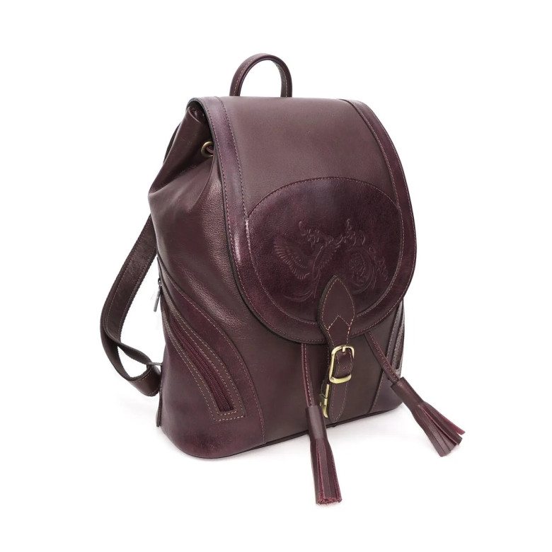 Рюкзак женский Natalia Kalinovskaya, "Климин" бордо гладкий