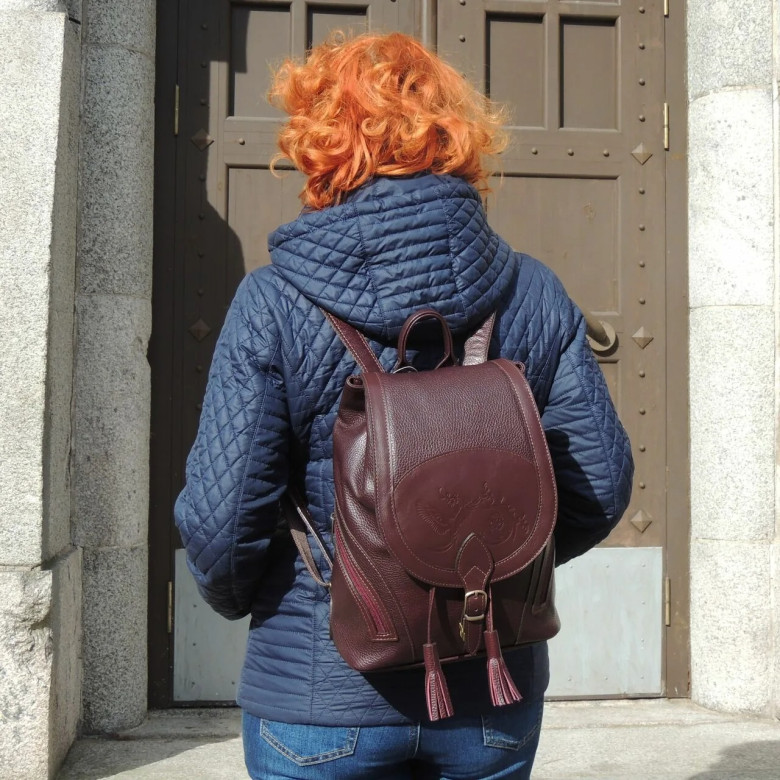 Рюкзак женский Natalia Kalinovskaya, "Лерия" бордо флотер Рюкзак женский Natalia Kalinovskaya, "Лерия" бордо флотер