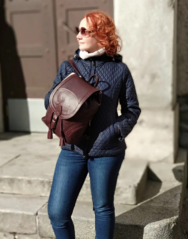 Рюкзак женский Natalia Kalinovskaya, "Лерия" бордо флотер Рюкзак женский Natalia Kalinovskaya, "Лерия" бордо флотер