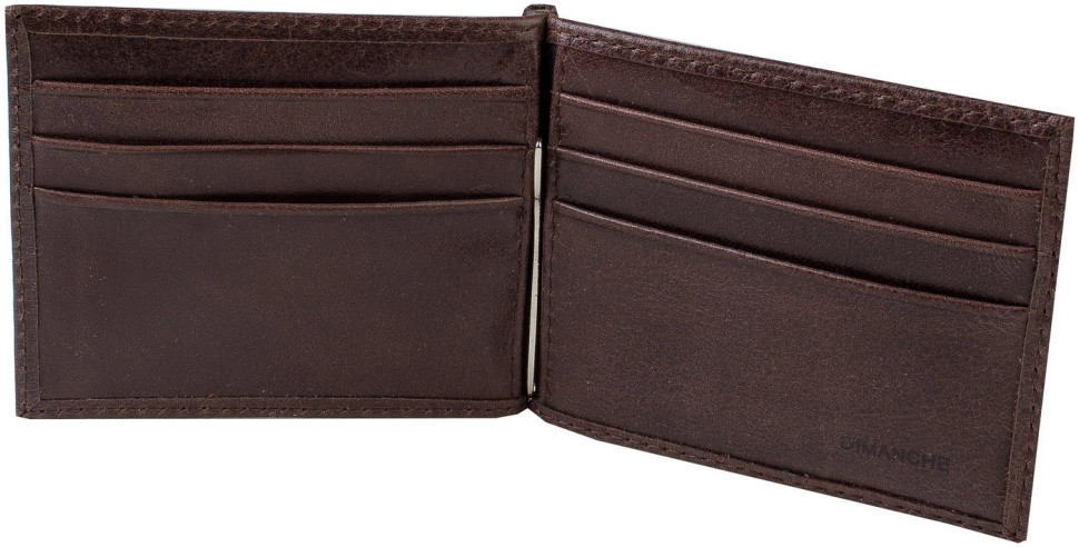 Зажим для денег Dimanche Camel 639/M коричневый, с отделением для мелочи Зажим для денег Dimanche Camel 639/M коричневый, с отделением для мелочи