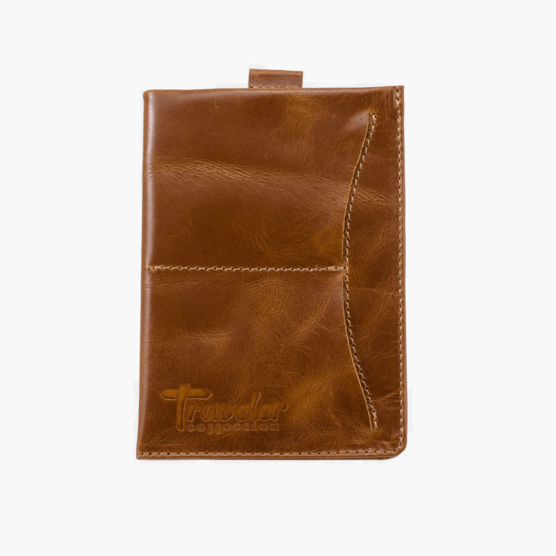 Обложка для паспорта Jango ОП-128-1926 "Traveler" светло-коричневая