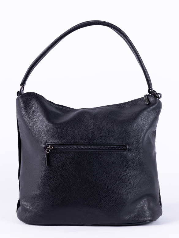 Сумка женская Gilda Tohetti 62455 чёрная лазер/замша