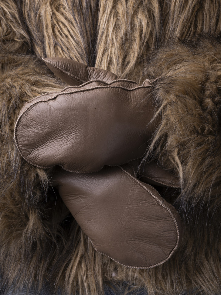 Варежки женские Baggins 0180 дубленка коричневые