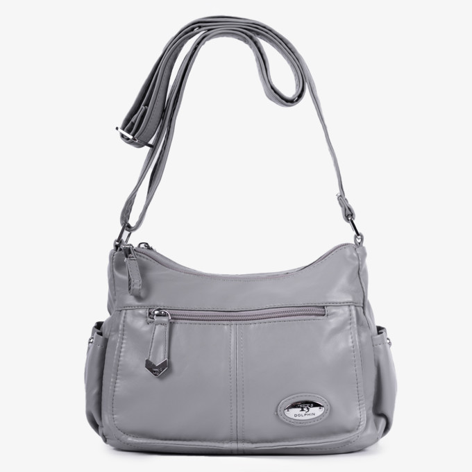 Сумка Dolphin (Л) 1692 серая Сумка Dolphin (Л) 1692 серая