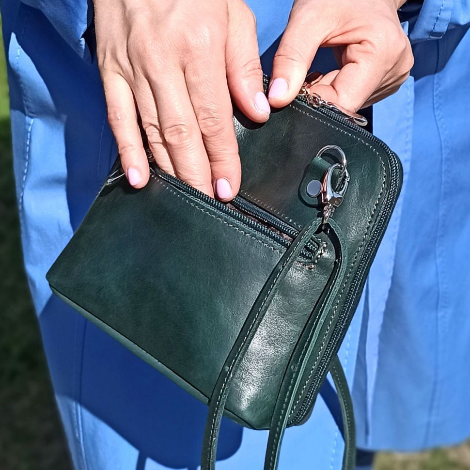 Сумка женская Natalia Kalinovskaya, «Тинна» зеленая Сумка женская Natalia Kalinovskaya, «Тинна» зеленая