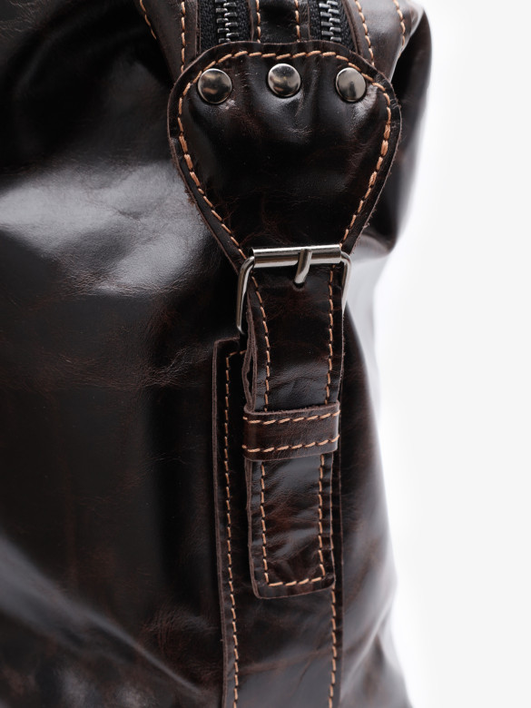 Сумка мужская из натуральной кожи Maxsimo Tarnavsky 1045 тёмно-коричневая