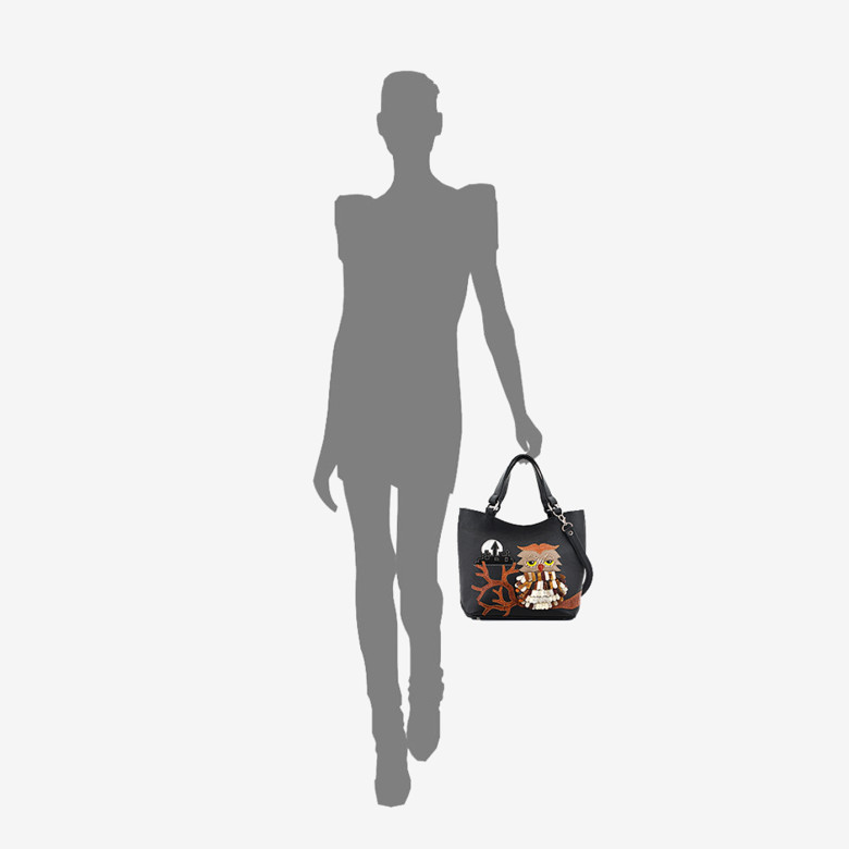 Сумка женская Protege, ДС-189-83 Сова №2 чёрная