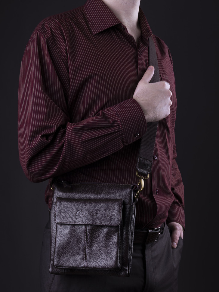 Сумка мужская  Baggins 0108 коричневый фл.