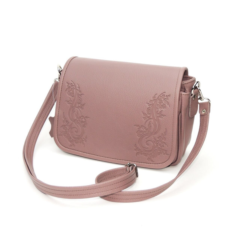 Сумка женская Natalia Kalinovskaya, "София" сирень с тиснением "Растение"