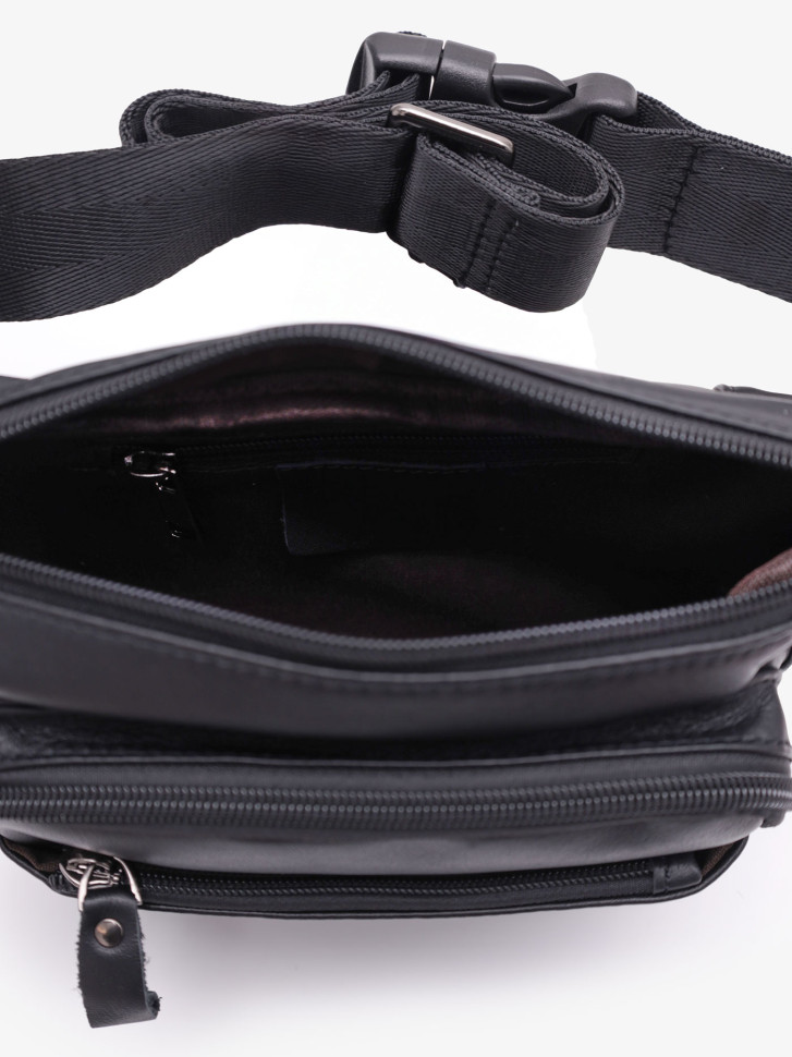 Мужская сумка на пояс ZUOBINLI 0186(9810) чёрная Мужская сумка на пояс ZUOBINLI 0186(9810) чёрная