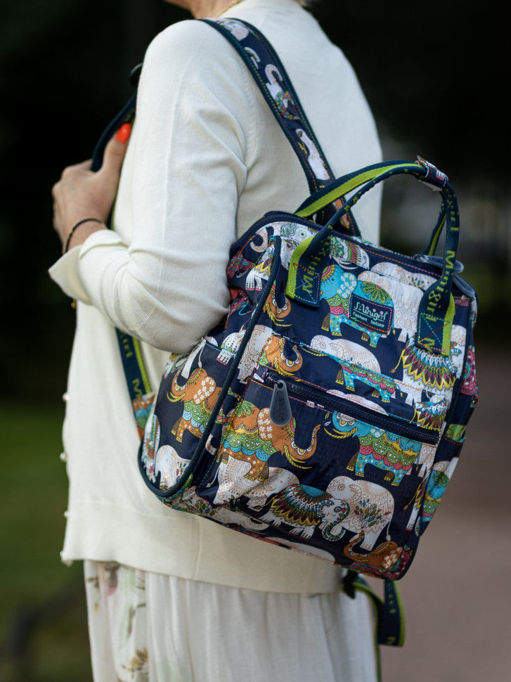 Сумка-рюкзак Minigirl 20186 слон тёмно-синий