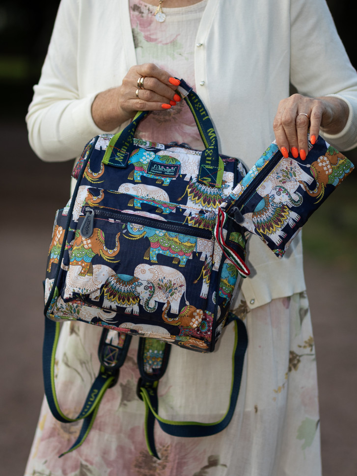 Сумка-рюкзак Minigirl 20186 слон тёмно-синий