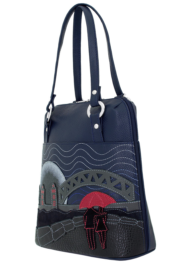 Сумка-трансформер женская Protege, ДС-226-250, "Город-32" синий Сумка-трансформер женская Protege, ДС-226-250, "Город-32" синий