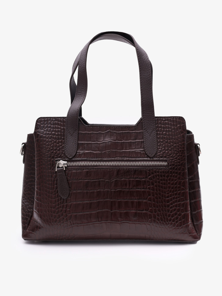 Сумка женская Karya 2390 тёмно-коричневый крокодил