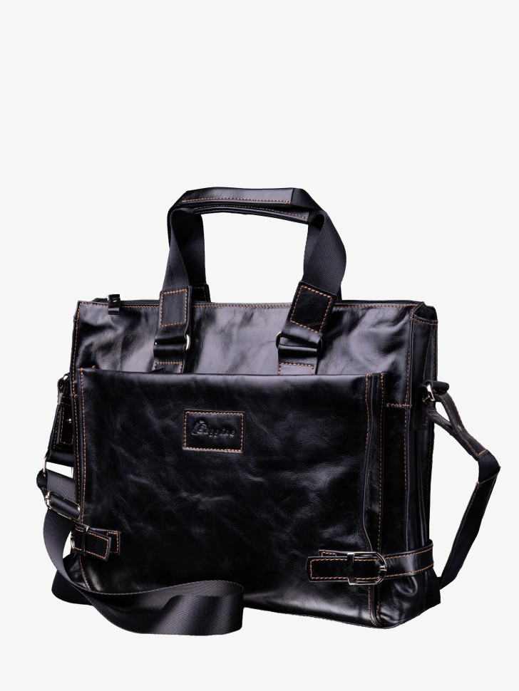 Сумка мужская Baggins 1015 черная пул ап(портфель)