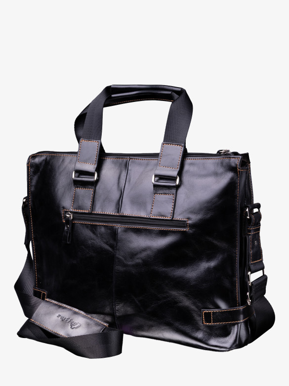 Сумка мужская Baggins 1015 черная пул ап(портфель)