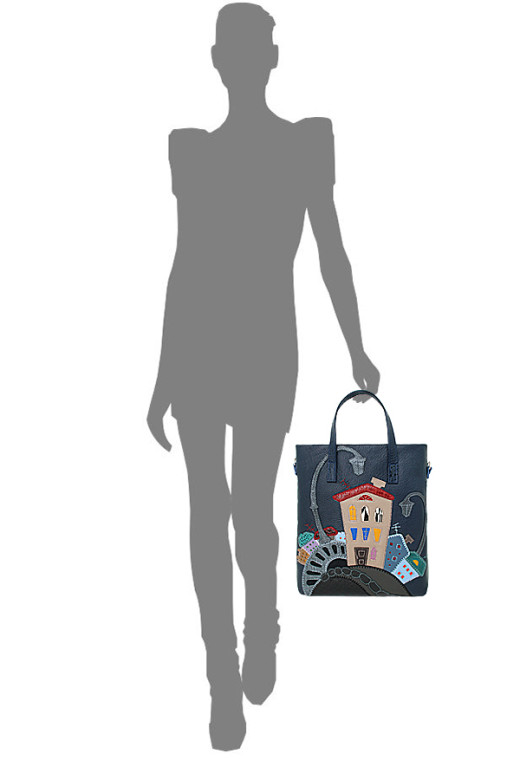 Сумка женская Protege, ДС-220-209 Город №23 синяя рептилия