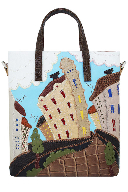 Сумка женская Protege, ДС-220-96 Город №14 коричневая крокодил