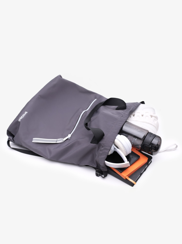 Сумка-мешок Б 9267 серая Сумка-мешок Б 9267 серая